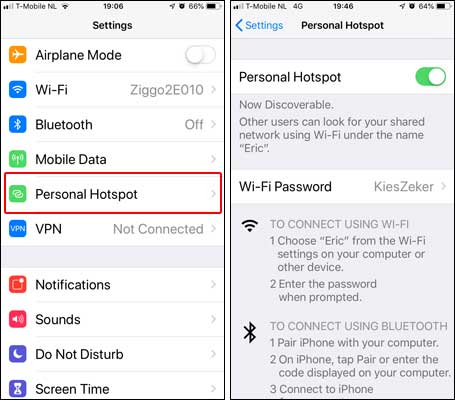 iPhone persoonlijke hotspot instellen iPhone persoonlijke hotspot instellen